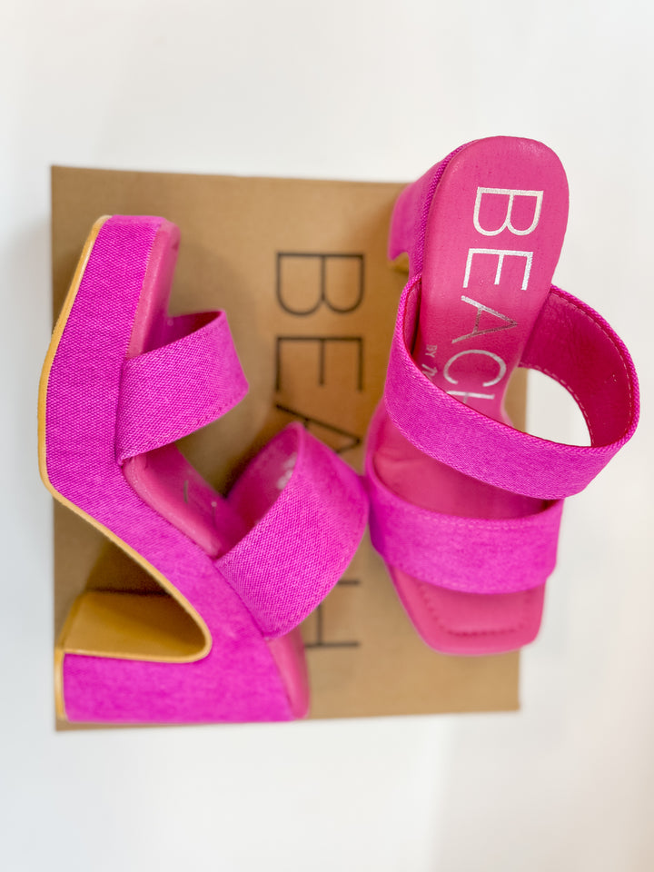 Matisse | Gem Heeled Sandal in Magenta - Giddy Up Glamour Boutique