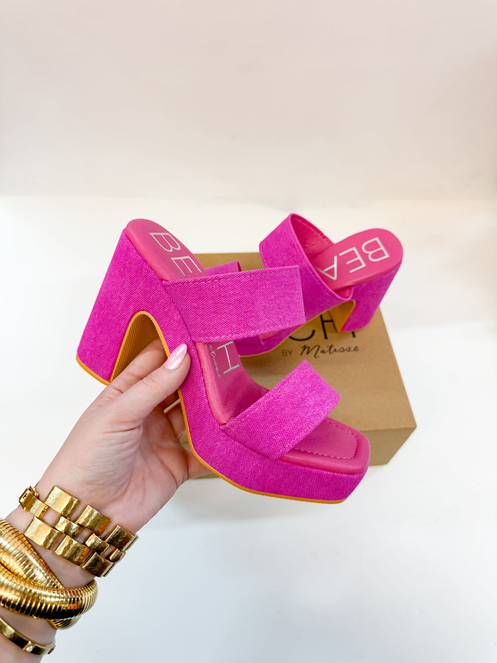 Matisse | Gem Heeled Sandal in Magenta - Giddy Up Glamour Boutique