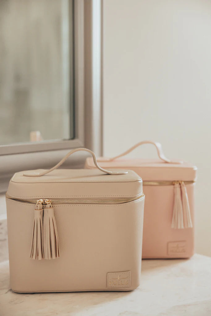 Hollis  Lux Weekender Bag in Nude