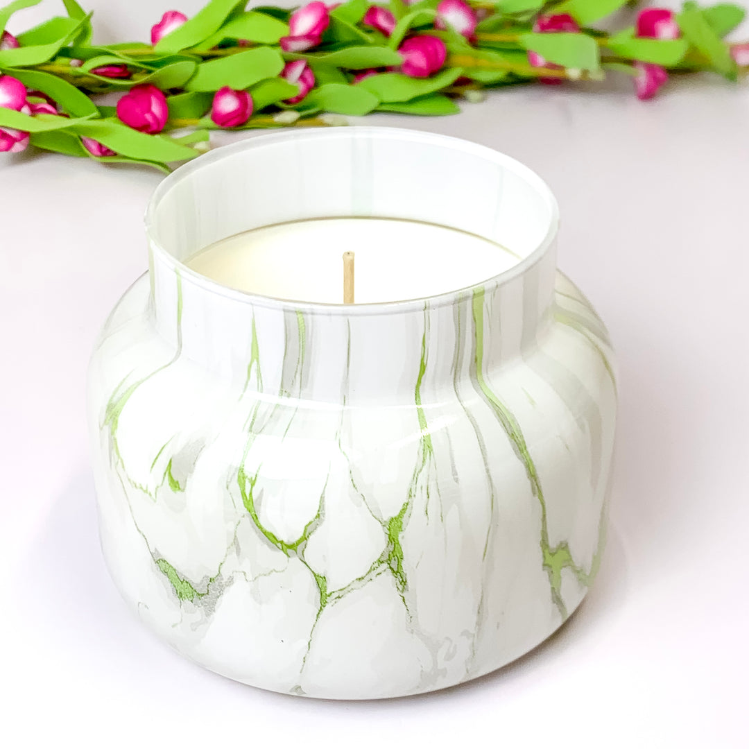 Capri Blue | 19 oz. Marble Jar Candle in Limelight | Honeydew Crush - Giddy Up Glamour Boutique