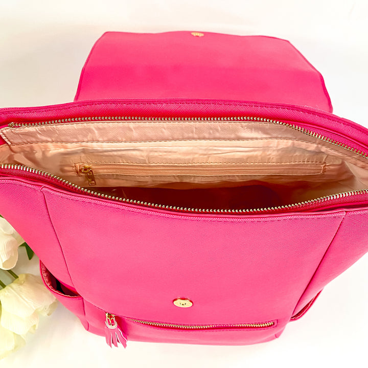 Hollis | Frilly Full Size Backpack in Hot Pink - Giddy Up Glamour Boutique