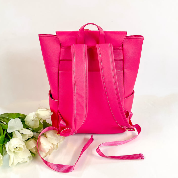 Hollis | Frilly Full Size Backpack in Hot Pink - Giddy Up Glamour Boutique