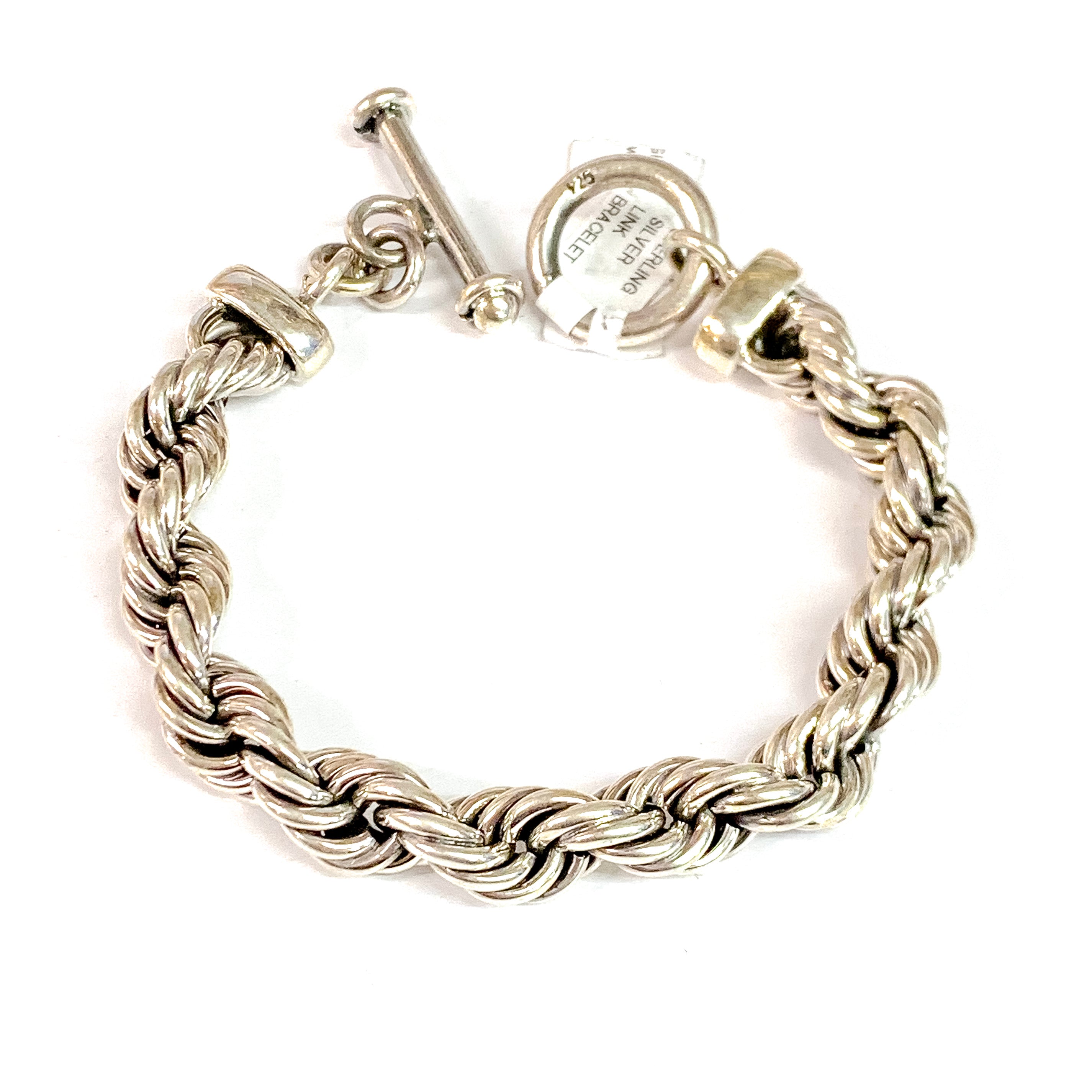 Navajo | Sterling Silver Rope Toggle Bracelet - Giddy Up Glamour Boutique