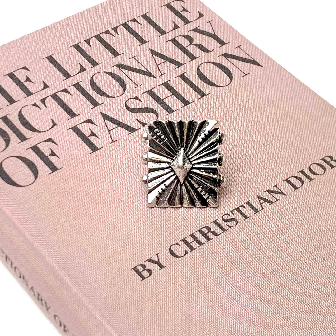 Western Studded Square Concho Cuff Ring - Giddy Up Glamour Boutique