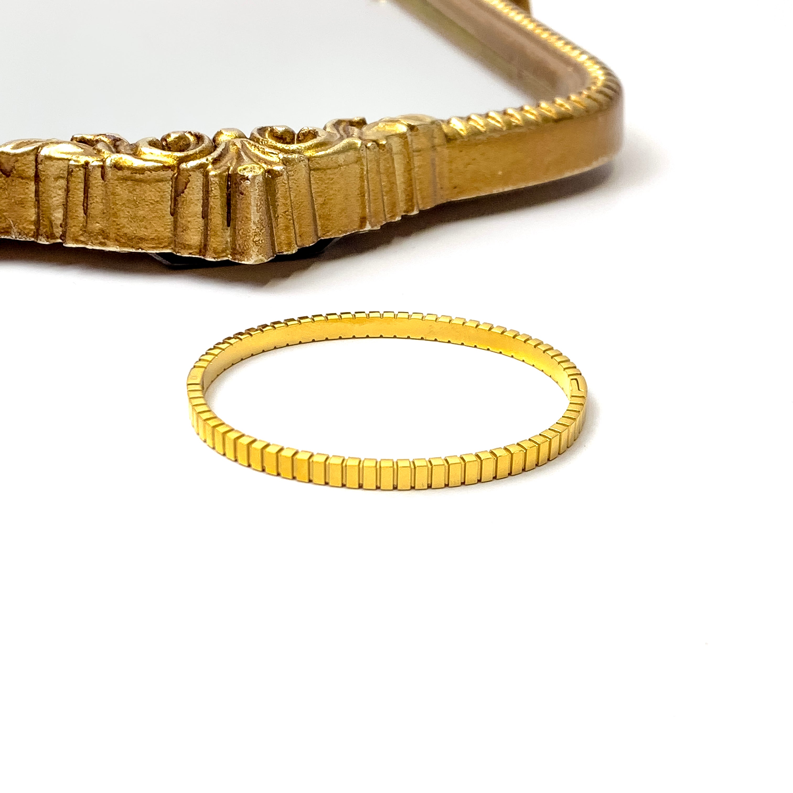 Bracha | Annie Gold Tone Bangle Bracelet - Giddy Up Glamour Boutique