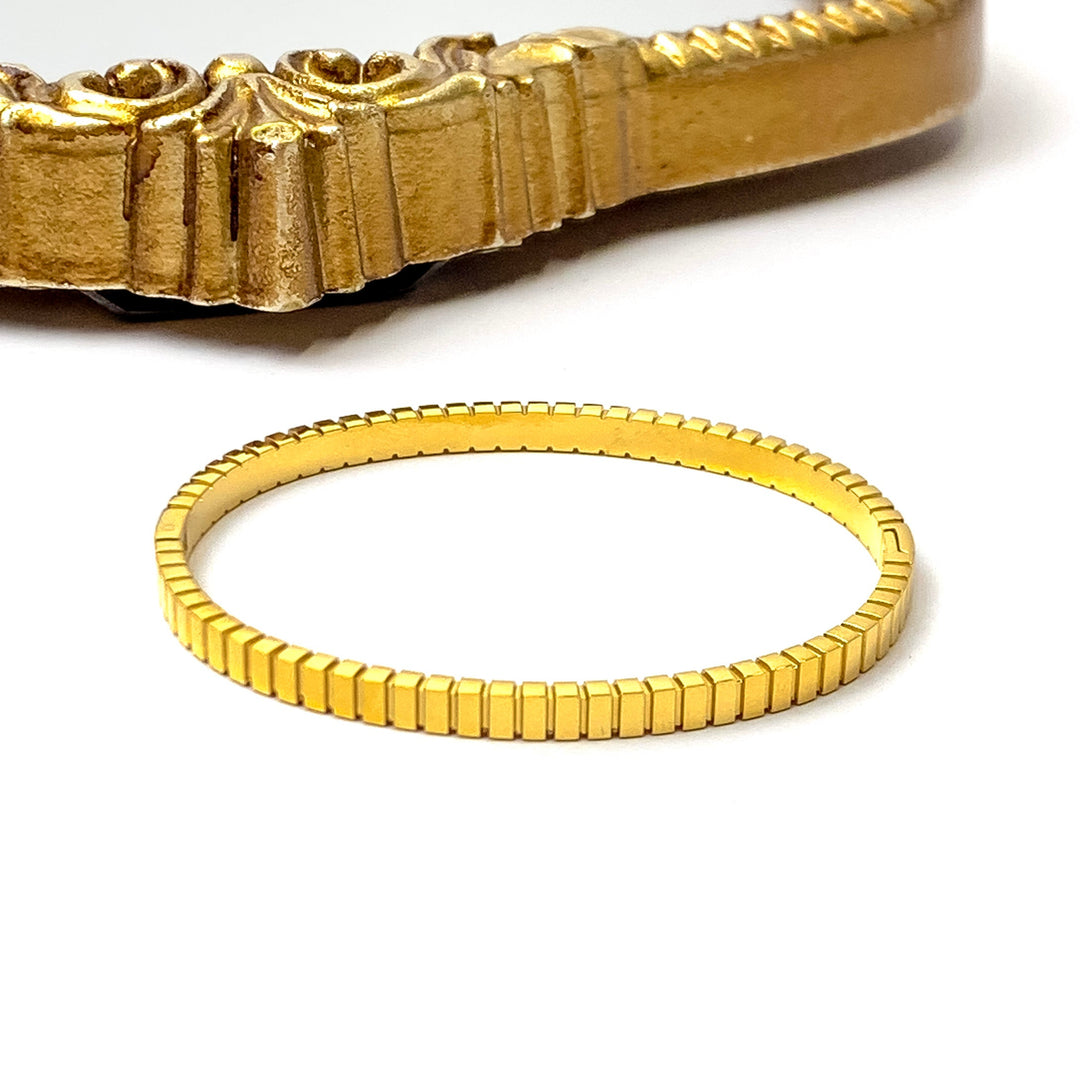 Bracha | Annie Gold Tone Bangle Bracelet - Giddy Up Glamour Boutique