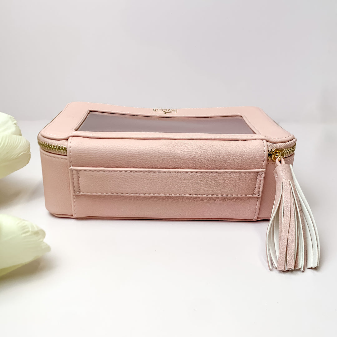 Hollis | Clear Toiletry Bag in Blush - Giddy Up Glamour Boutique