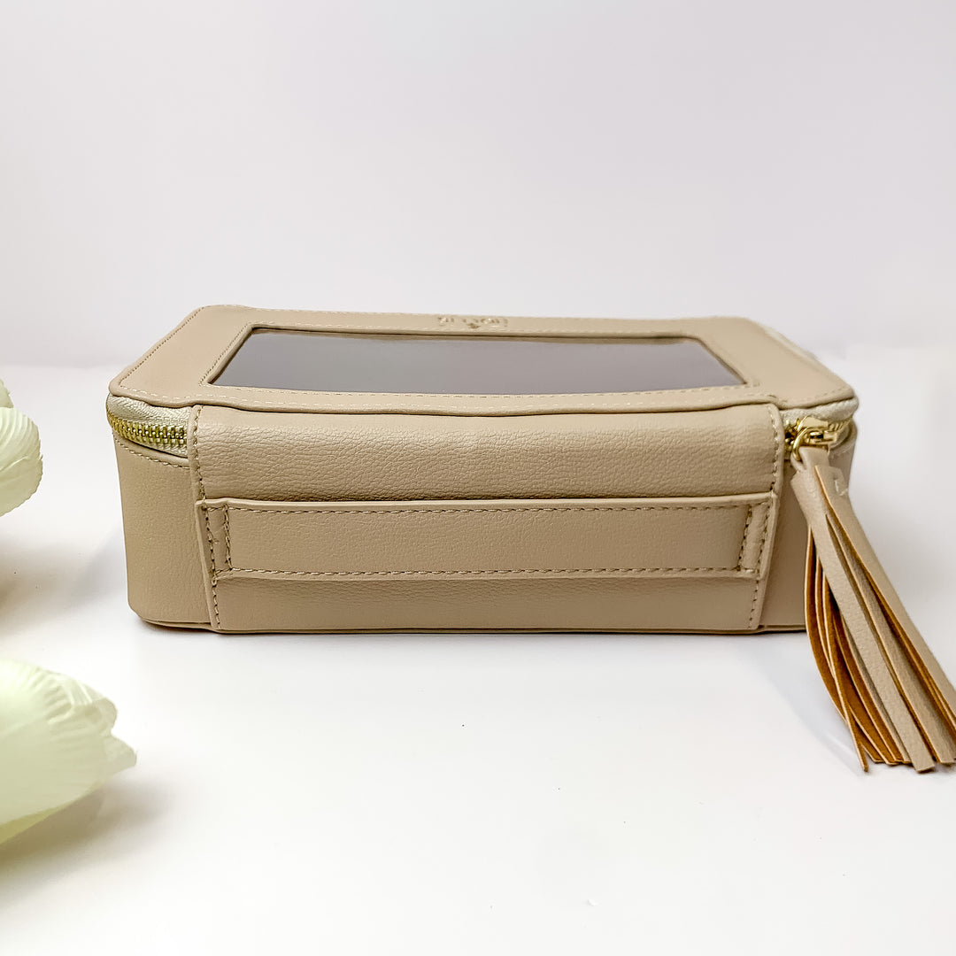 Hollis | Clear Toiletry Bag in Nude - Giddy Up Glamour Boutique