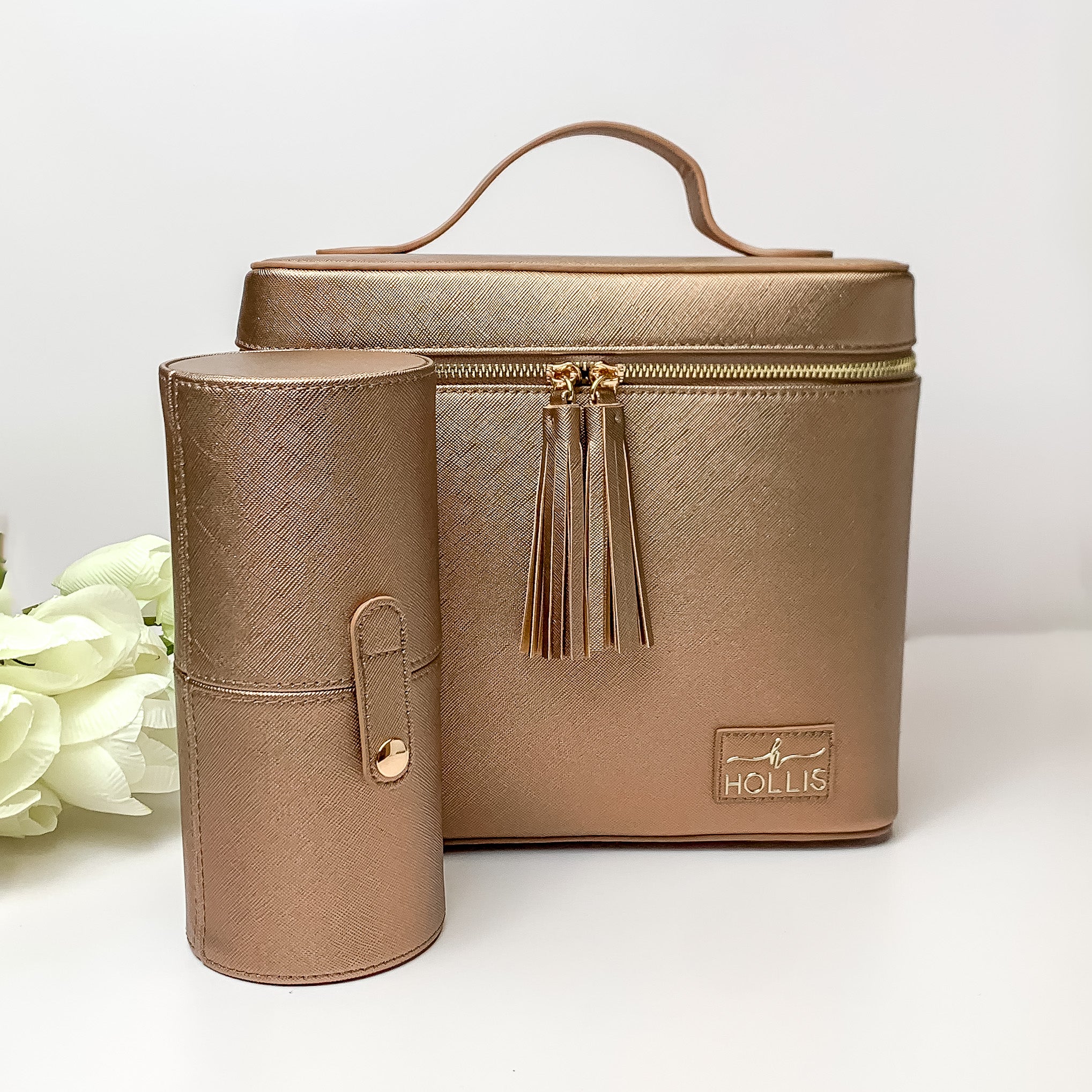 Hollis | Lux Bag in Metallic Mocha - Giddy Up Glamour Boutique