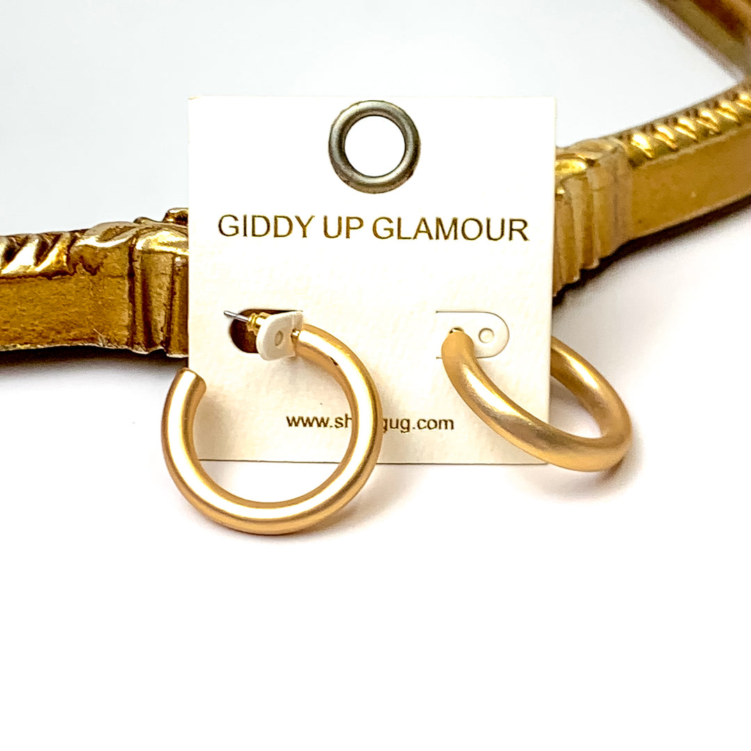 Small Metal Hoop Earrings in Gold - Giddy Up Glamour Boutique