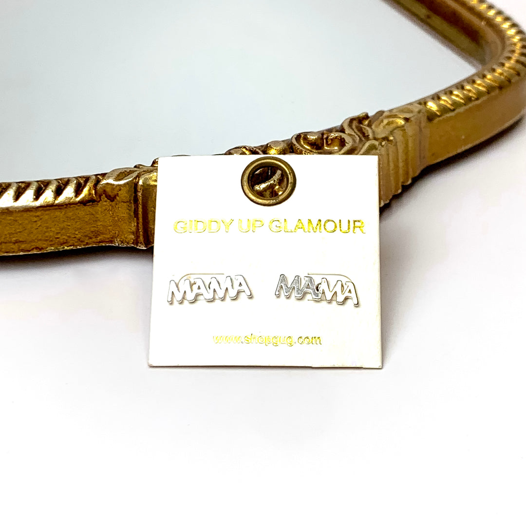 Mama Stud Earrings in Silver - Giddy Up Glamour Boutique