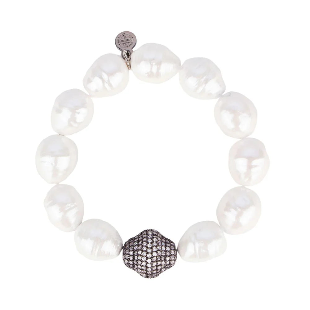 BuDhaGirl | Isabel Pearl Bracelet in White