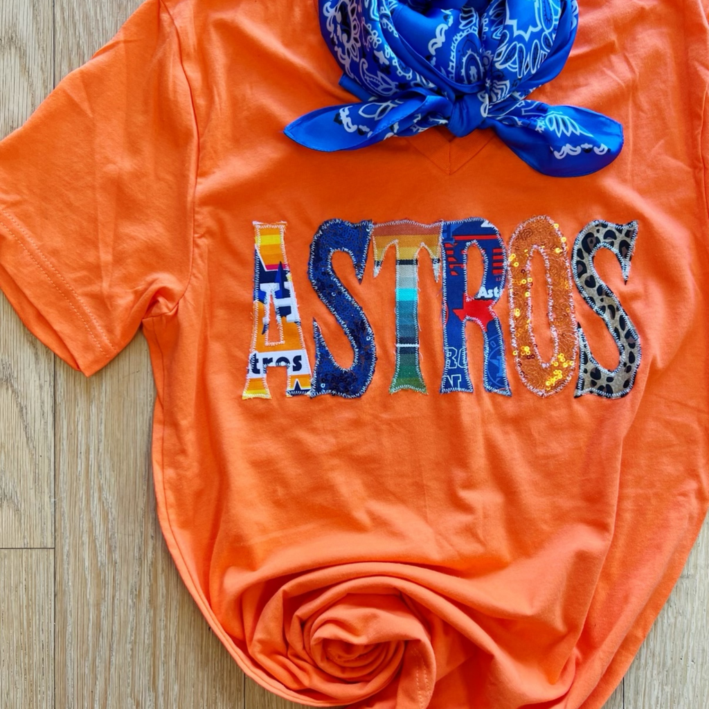 New Era Girl's Houston Astros Orange Long Sleeve T-Shirt