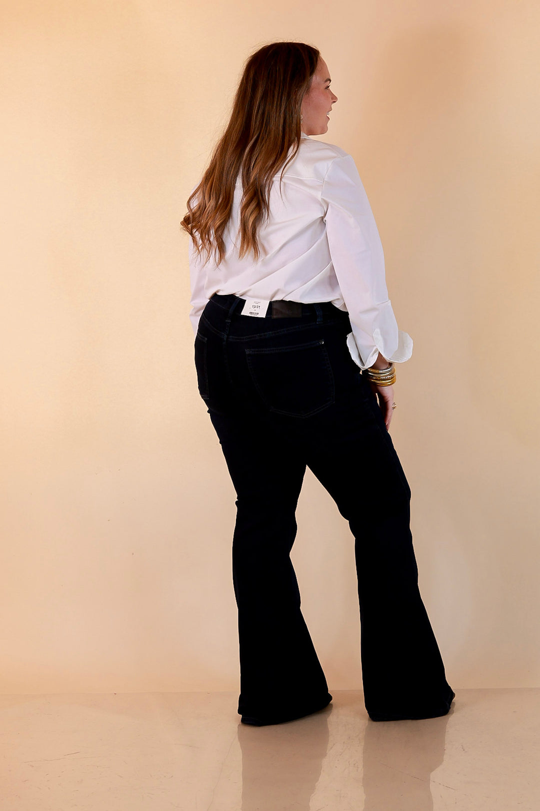 Judy Blue Best Foot Forward Flare Jeans in Dark Wash