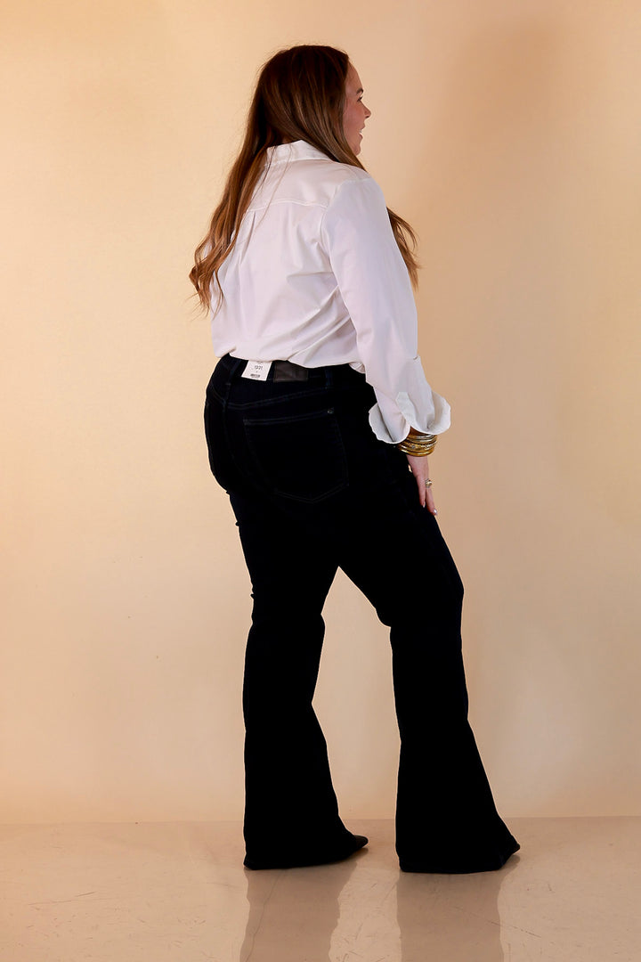 Judy Blue Best Foot Forward Flare Jeans in Dark Wash