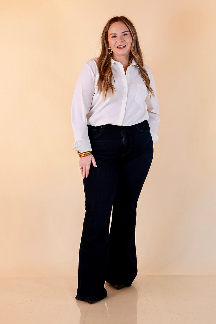 Judy Blue Best Foot Forward Flare Jeans in Dark Wash