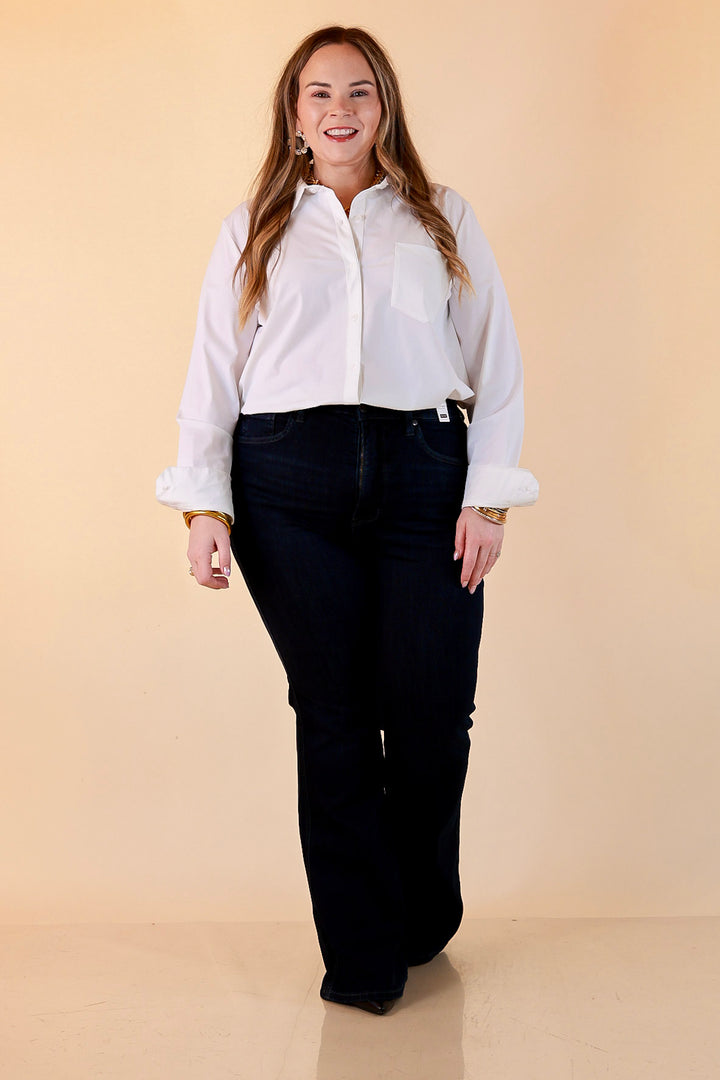 Judy Blue Best Foot Forward Flare Jeans in Dark Wash