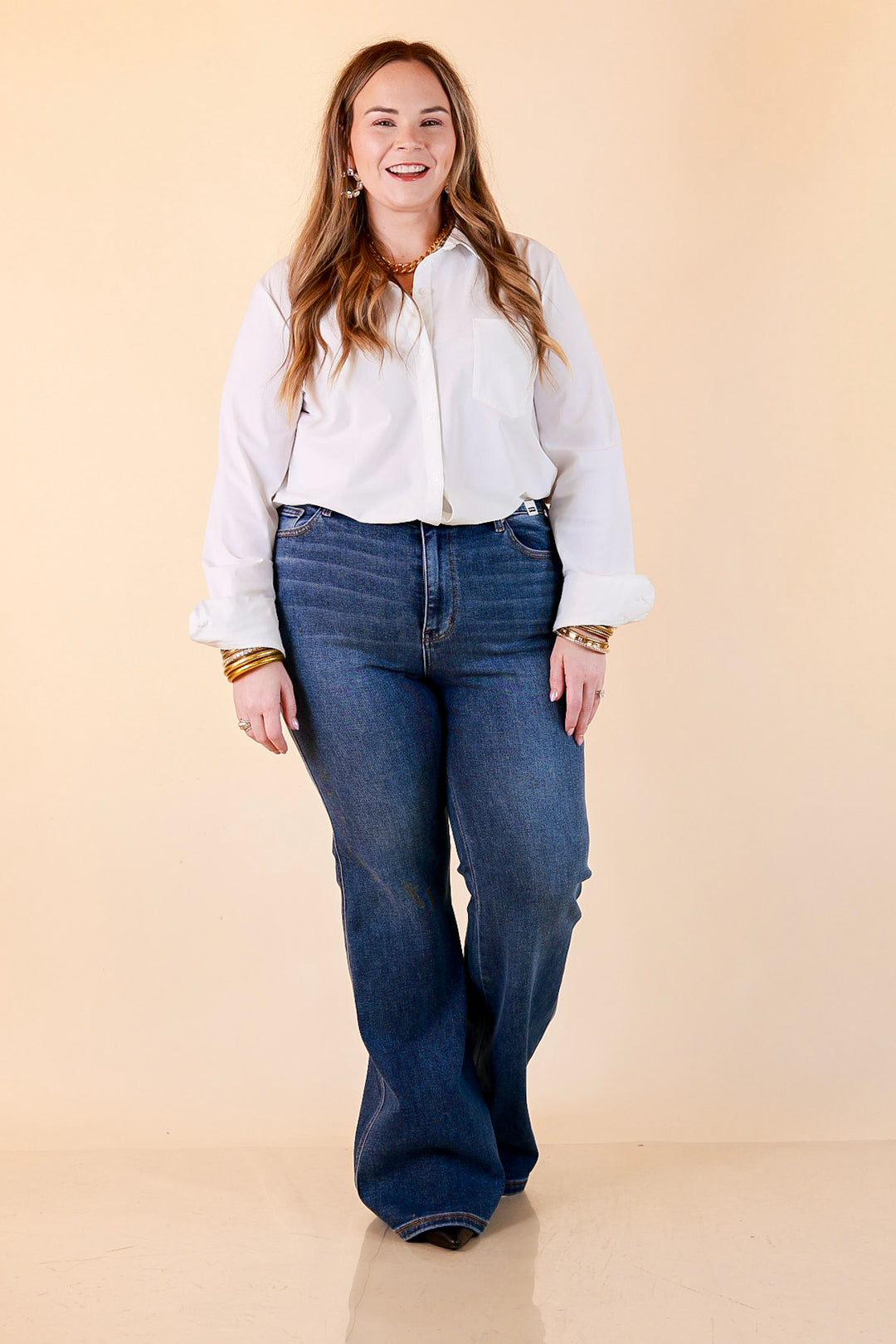 Judy Blue Good as Gold Flare Jeans in Medium Wash