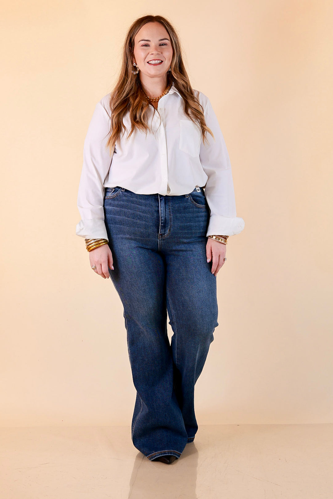 Judy Blue Good as Gold Flare Jeans in Medium Wash