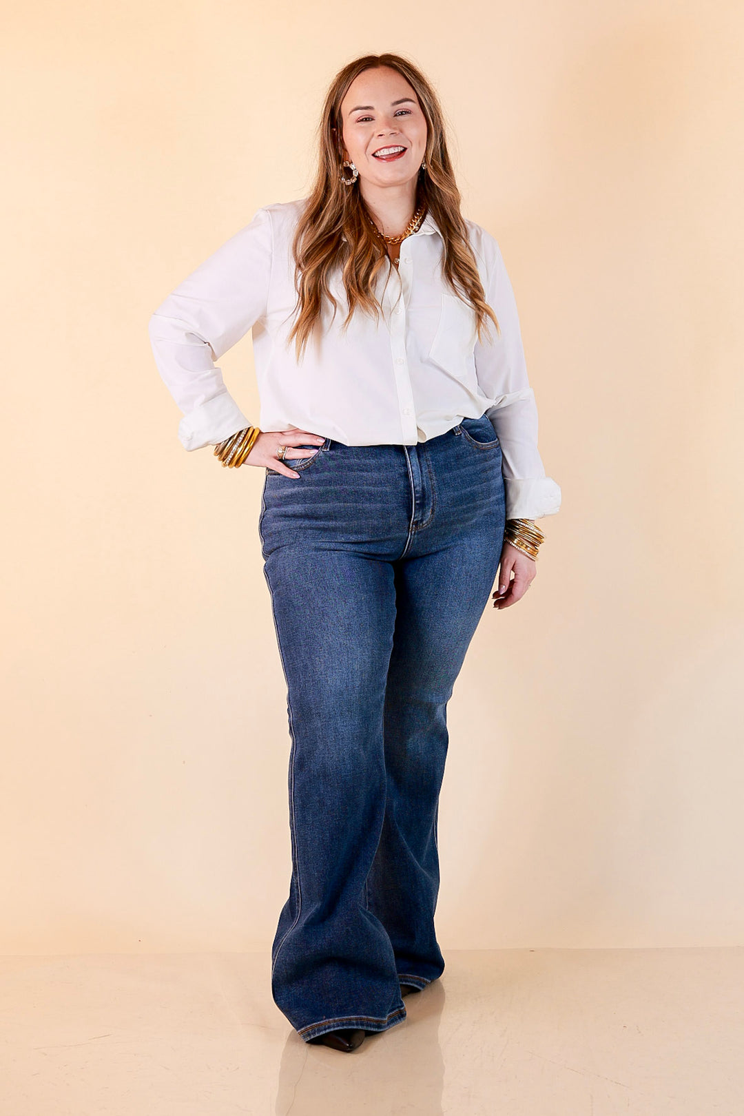 Judy Blue Good as Gold Flare Jeans in Medium Wash