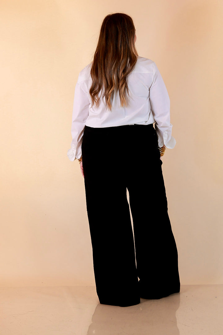 Judy Blue Make a Statement Palazzo Wide Leg Jeans in Black