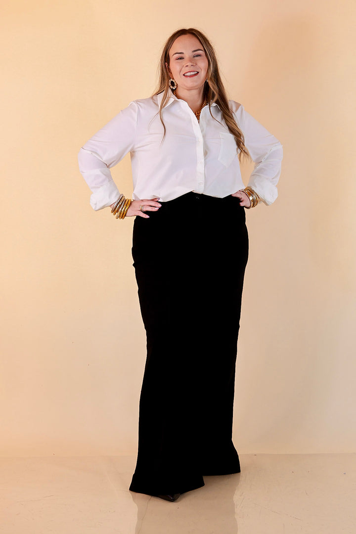 Judy Blue Make a Statement Palazzo Wide Leg Jeans in Black