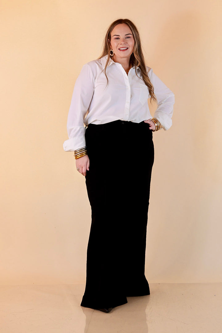 Judy Blue Make a Statement Palazzo Wide Leg Jeans in Black