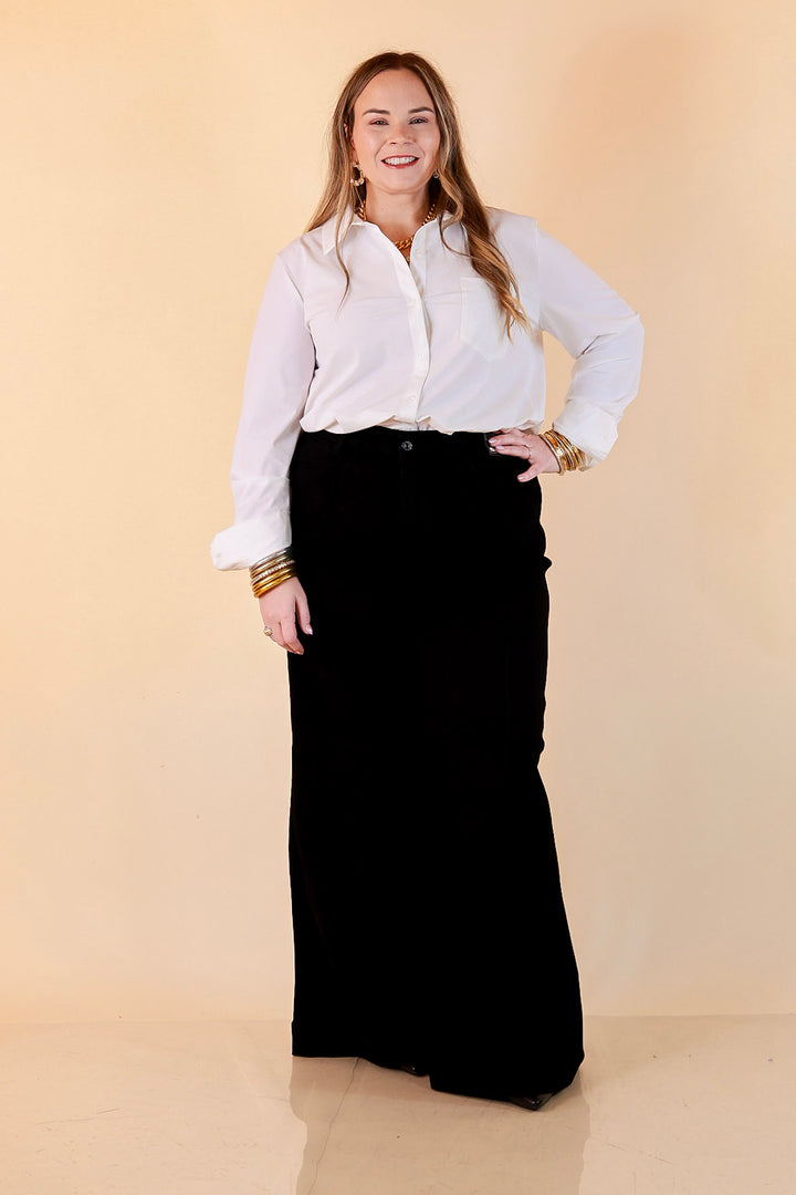 Judy Blue Make a Statement Palazzo Wide Leg Jeans in Black