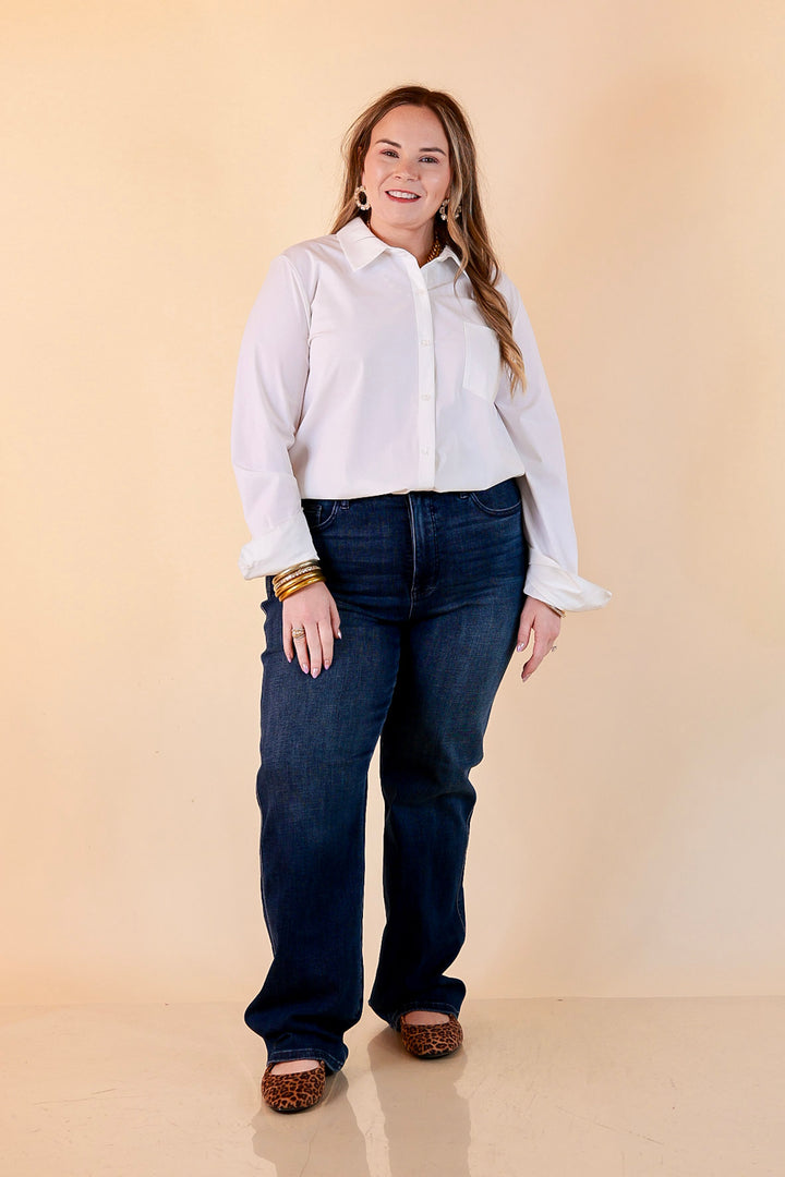 Judy Blue Tried and True Straight Leg Jeans in Dark Wash