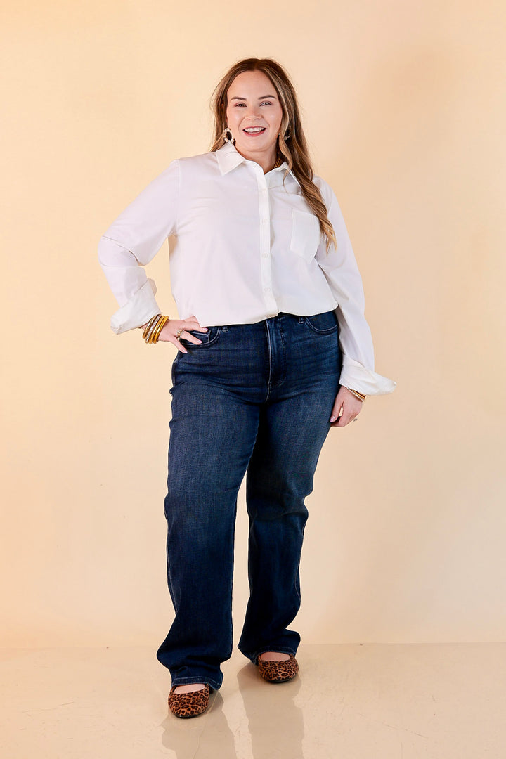 Judy Blue Tried and True Straight Leg Jeans in Dark Wash