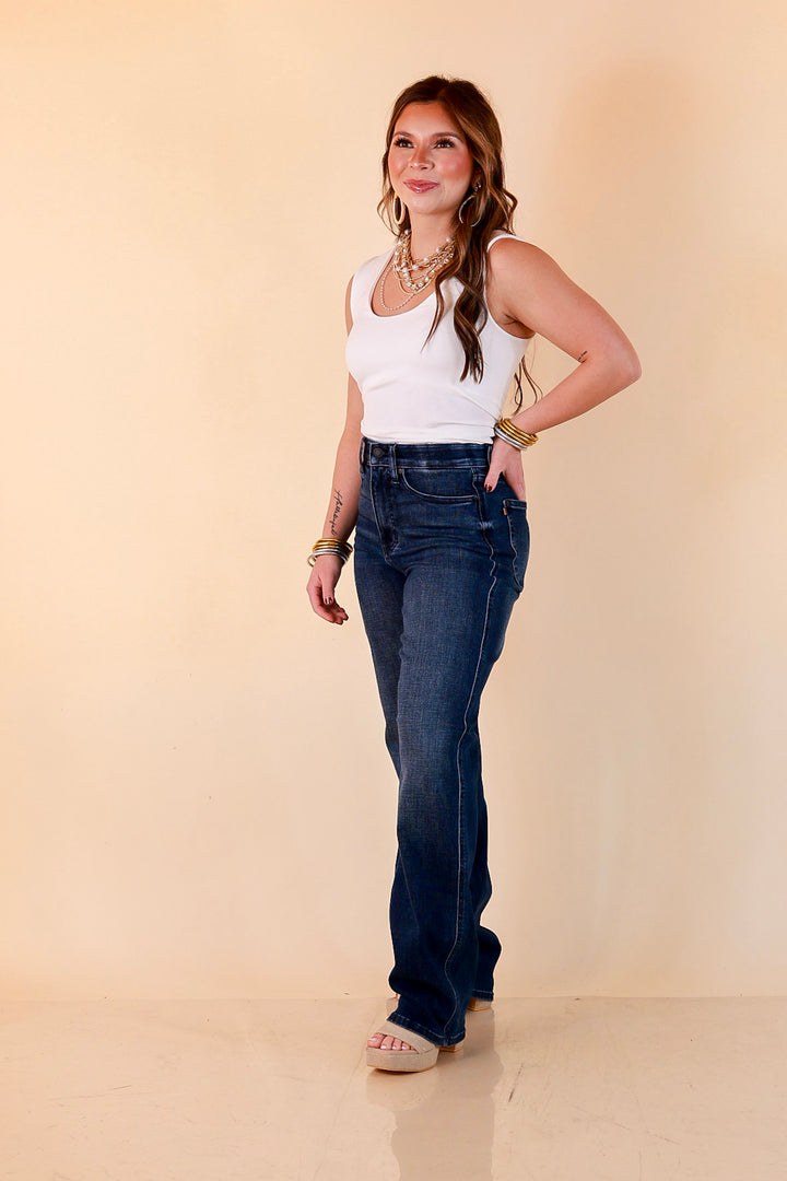 Judy Blue Tried and True Straight Leg Jeans in Dark Wash