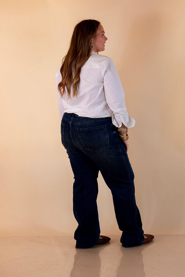 Judy Blue Tried and True Straight Leg Jeans in Dark Wash