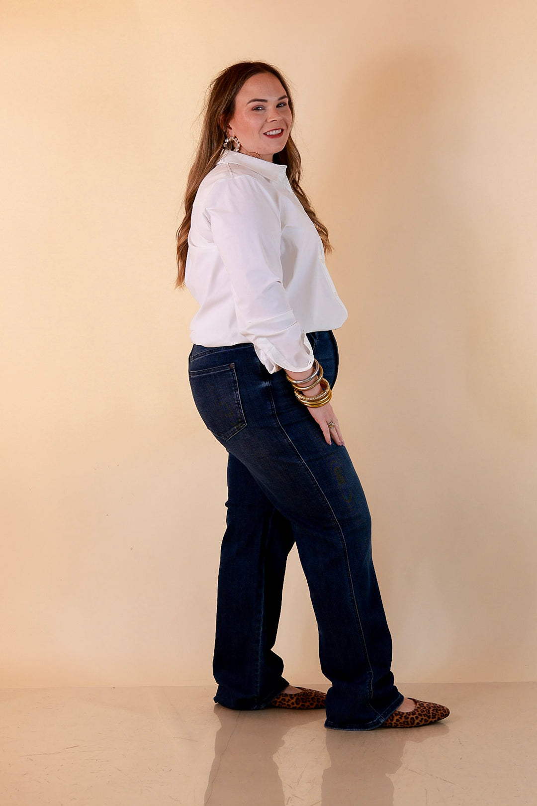 Judy Blue Tried and True Straight Leg Jeans in Dark Wash