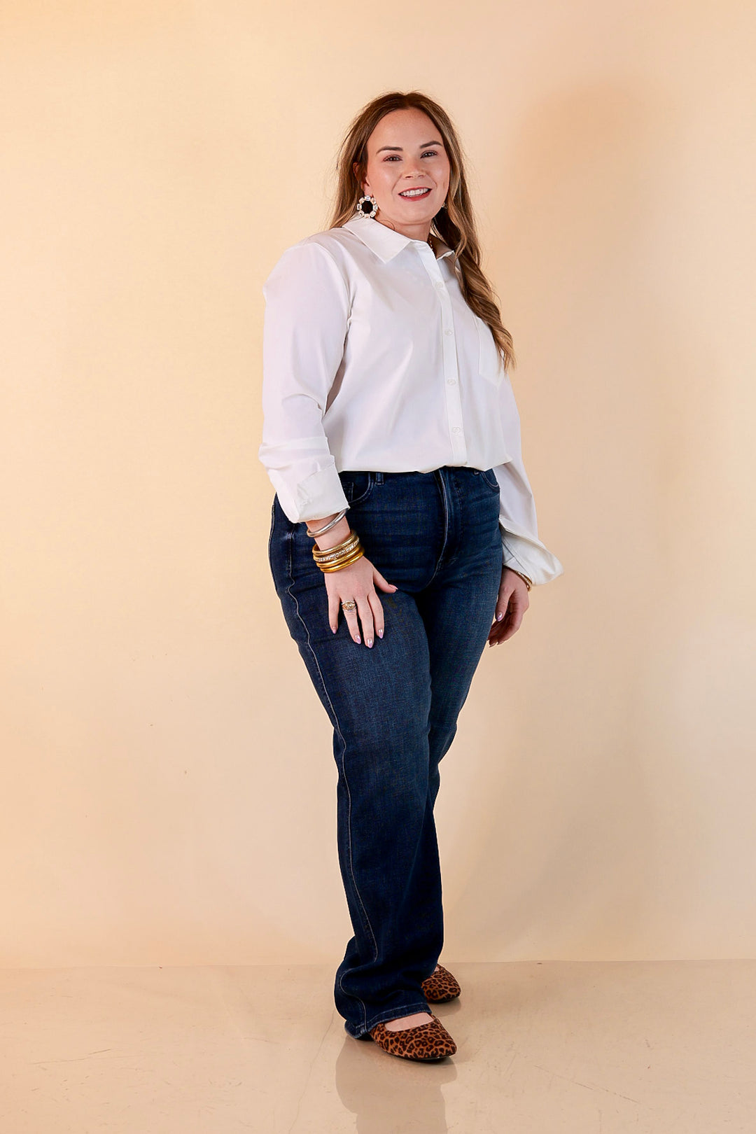 Judy Blue Tried and True Straight Leg Jeans in Dark Wash