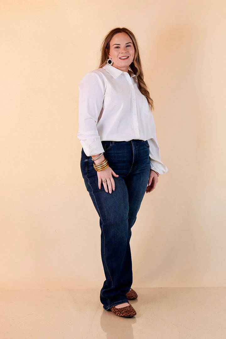 Judy Blue Tried and True Straight Leg Jeans in Dark Wash
