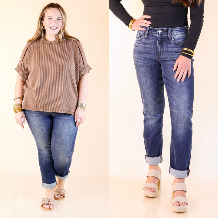 Flattering slim fit, comfy stretch, and casually cuffed hem, they’re the kind of denim you’ll reach for on repeat. Size 0 through 24W. 