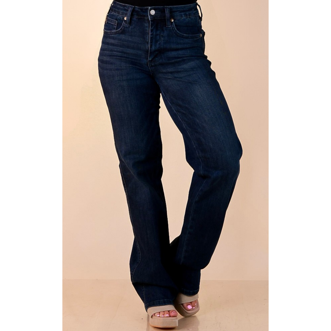 Judy Blue | Flawless Fit Tummy Control Classic Straight Leg Jean in Dark Wash
