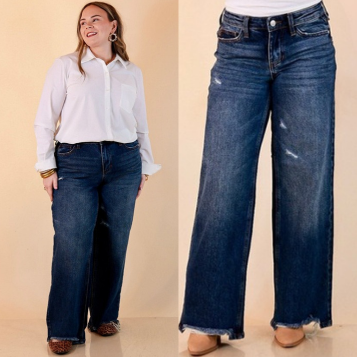Just My Style baggy jeans with bandana loop in dark wash