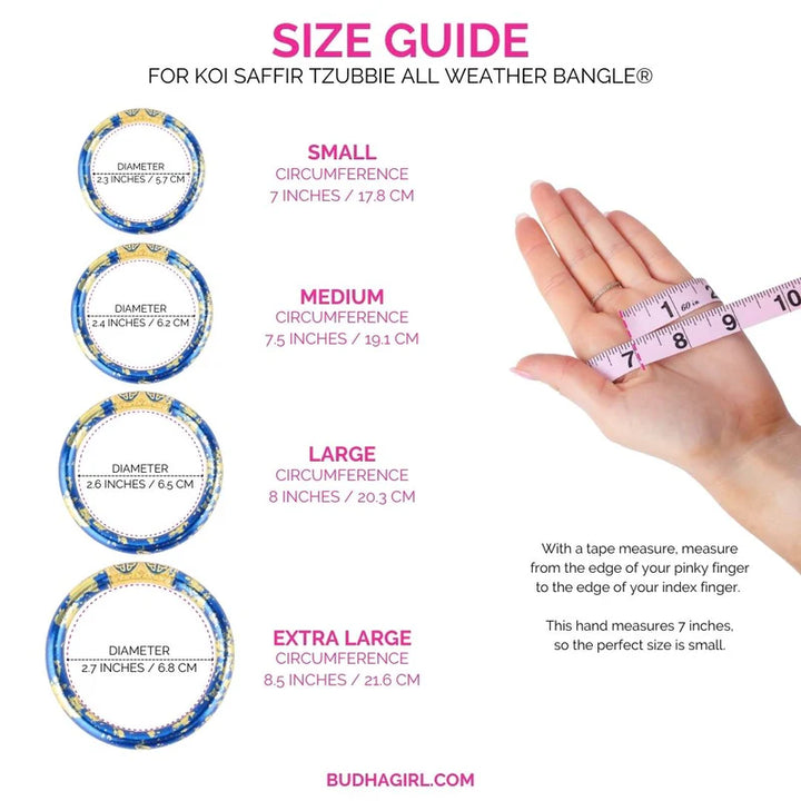 BuDhaGirl | KOI Tzubbie All Weather Bangle in Saffir (Royal Blue)