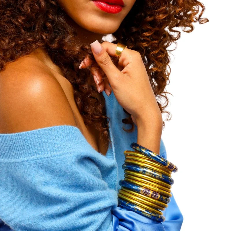 BuDhaGirl | KOI Tzubbie All Weather Bangle in Saffir (Royal Blue)