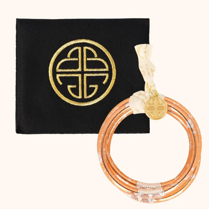 BuDhaGirl | Set of Four | KOI All Weather Bangles in Peche (Peach)