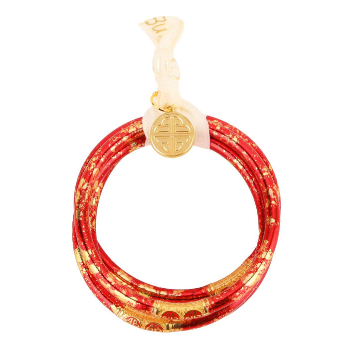 BuDhaGirl | Set of Four |  KOI All Weather Bangles in Rouge (Red)