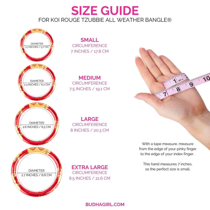 BuDhaGirl | KOI Tzubbie All Weather Bangle in Rouge (Red)