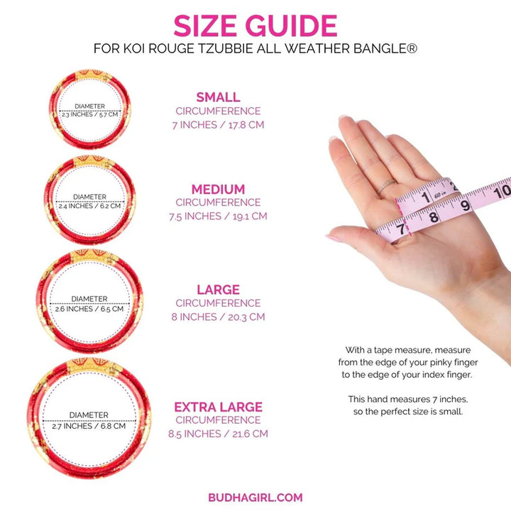 BuDhaGirl | KOI Tzubbie All Weather Bangle in Rouge (Red)