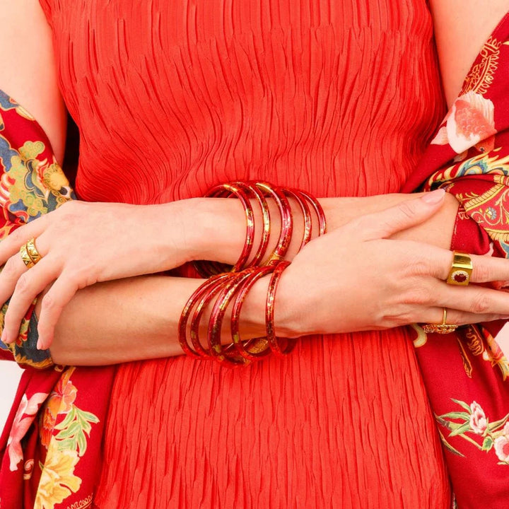 BuDhaGirl | KOI Tzubbie All Weather Bangle in Rouge (Red)