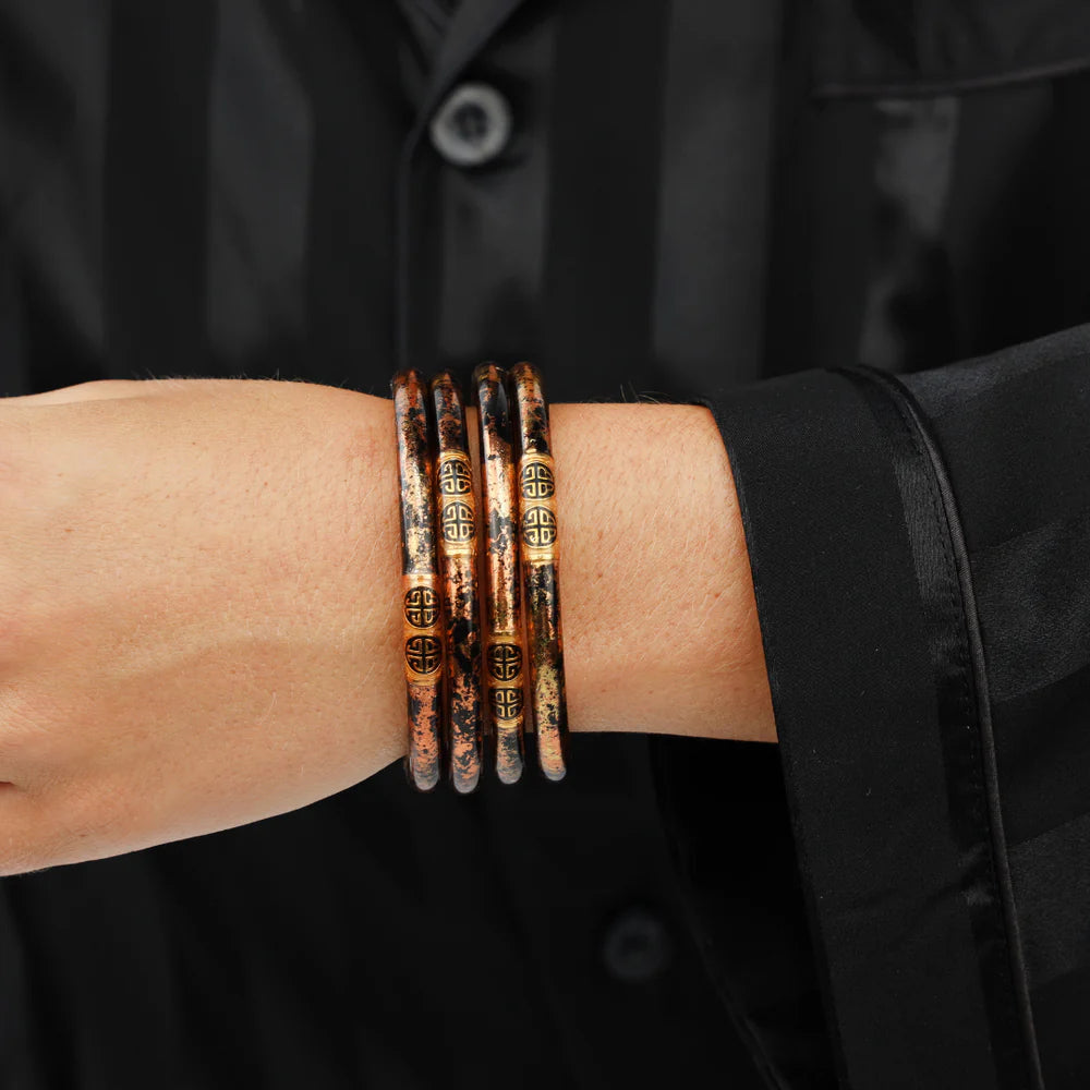 BuDhaGirl | Set of Four | KOI All Weather Bangles in Leopard Print