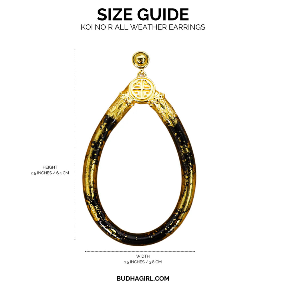 BuDhaGirl | KOI All Weather Earrings in Noir
