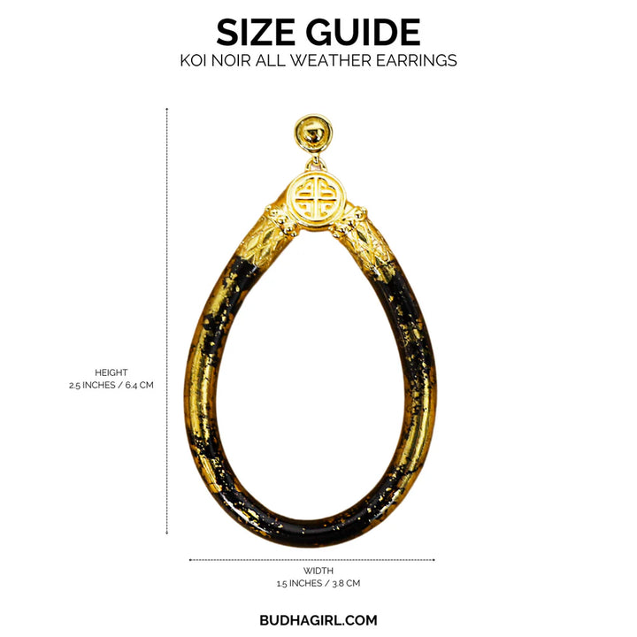 BuDhaGirl | KOI All Weather Earrings in Noir
