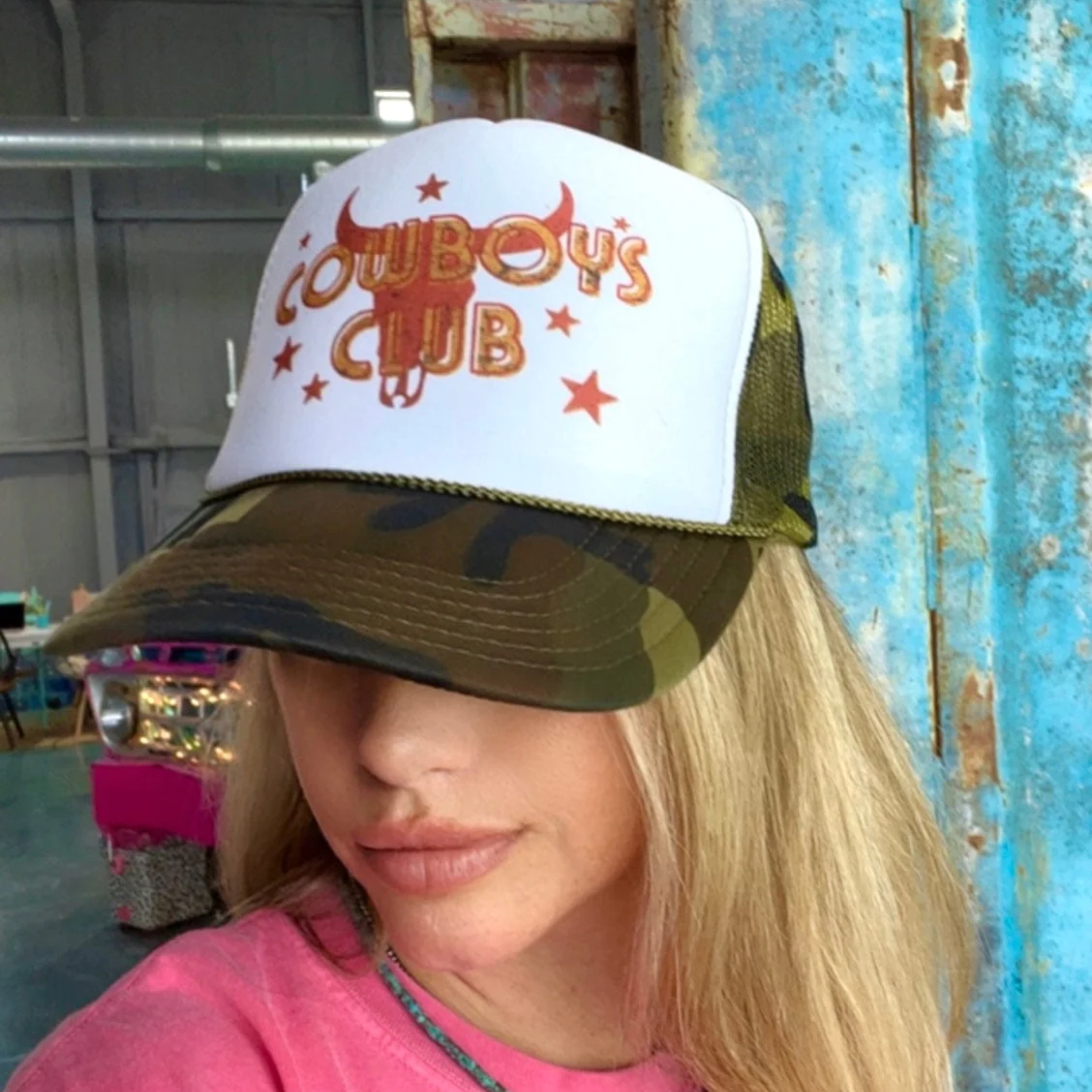 Online Exclusive | Cowboys Club Foam Trucker Cap in Traditional Camo - Giddy Up Glamour Boutique