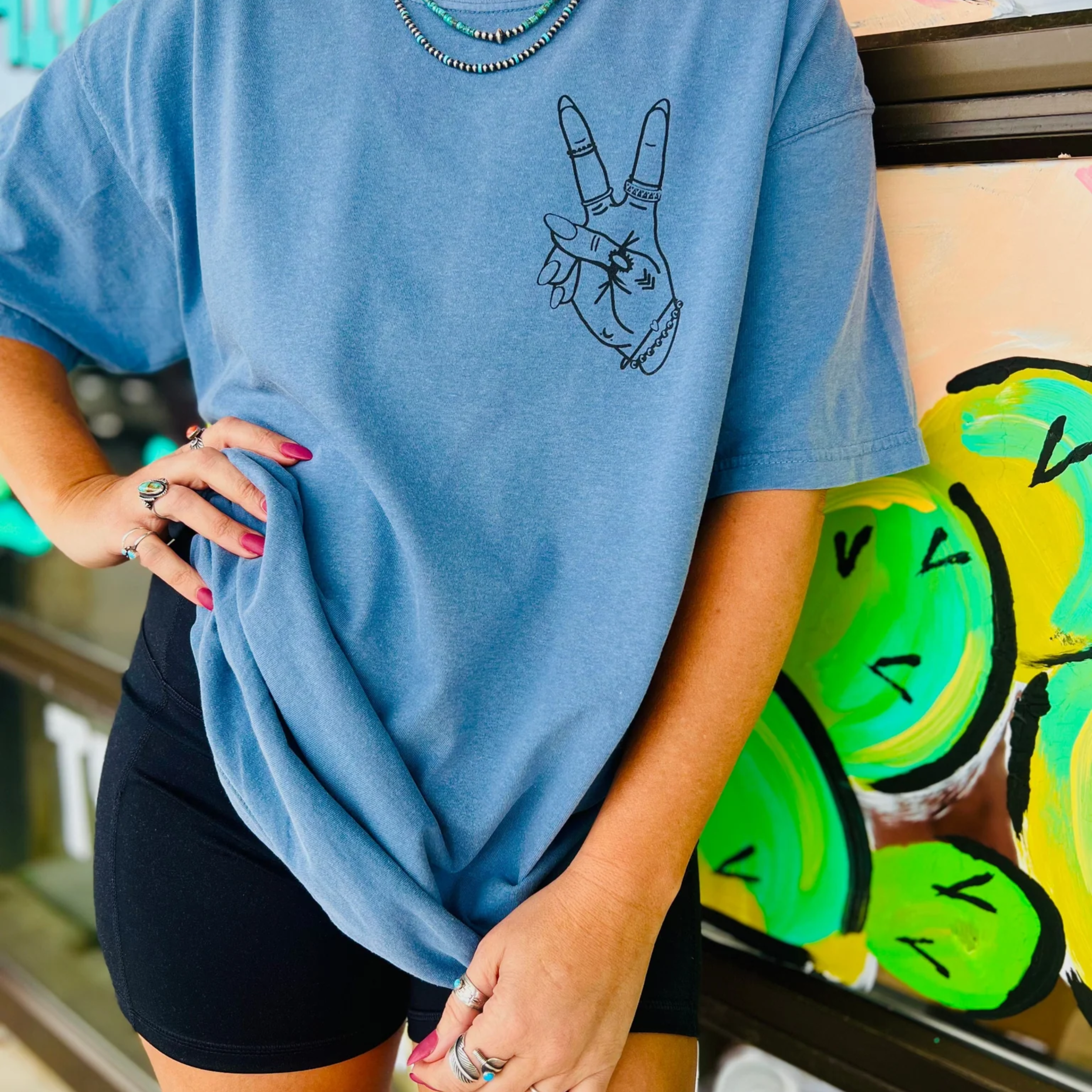 Online Exclusive | I Do This Thing Called Whatever I Want Short Sleeve Graphic Tee in Blue Jean - Giddy Up Glamour Boutique